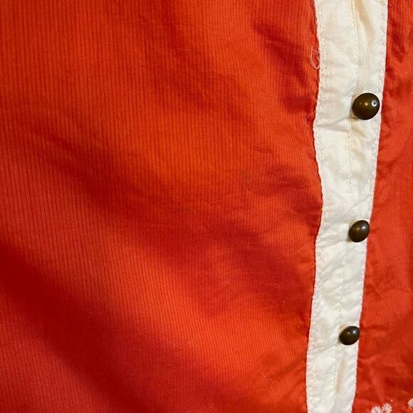 ROXY Orange & White Embroidered Sundress | SZ M - Picture 12 of 17